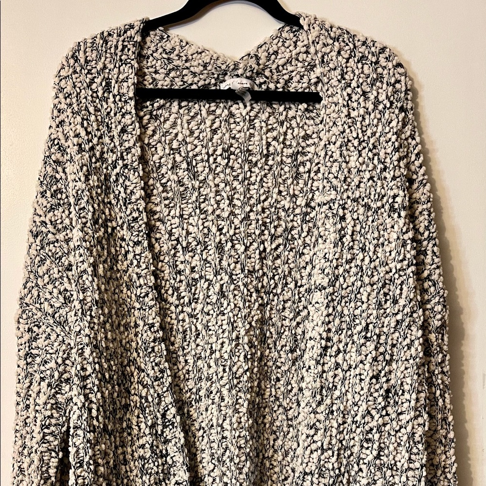 Black/White Duster Cardigan